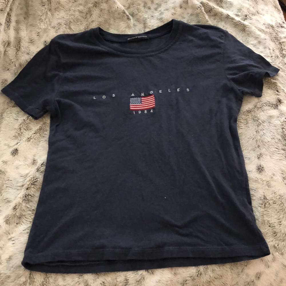 Short sleeve navy Brandy Melville top
